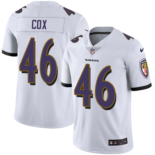 2019 Men Baltimore Ravens #46 Cox white Nike Vapor Untouchable Limited NFL Jersey